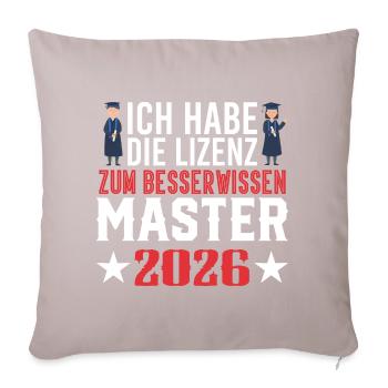 Diplôme de Master 2026 - Housse de coussin décorative 45 x 45 cm - taupe clair - Devant