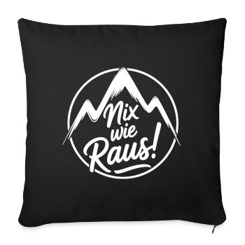 Freedom in the mountains | Outdoor & Nature - Sofa pillowcase 17,3'' x 17,3'' (45 x 45 cm) - black - Front