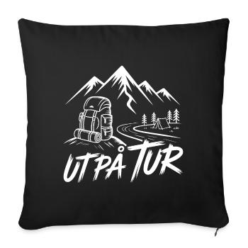 Randonnée en montagne Promenade - Housse de coussin décorative 45 x 45 cm - noir - Devant