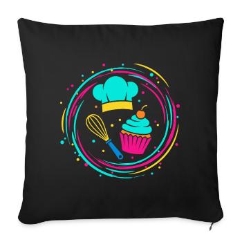 Baker - Sofa pillowcase 17,3'' x 17,3'' (45 x 45 cm) - black - Front