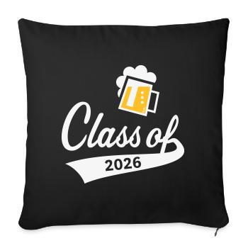 Promotion 2026 (Promotion diplômée / Bière / 2C NEG) - Housse de coussin décorative 45 x 45 cm - noir - Devant