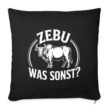 Zebu What Else Logo rétro - Housse de coussin décorative 45 x 45 cm - noir - Devant