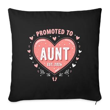 Tante 2026 Tante 2026 Promue Tante 2026 - Housse de coussin décorative 45 x 45 cm - noir - Devant