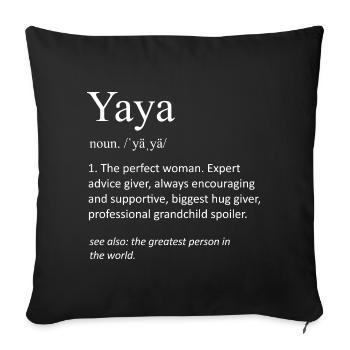 Yaya Noun Definition Filipino House Helper - Sofa pillowcase 17,3'' x 17,3'' (45 x 45 cm) - black - Front