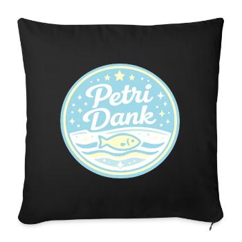 Petri Dank Meerwelle - Sofakissenbezug 45 x 45 cm - Schwarz - Vorne
