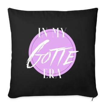 In my Gotte Era, Gift Godmother, Gotti - Sofa pillowcase 17,3'' x 17,3'' (45 x 45 cm) - black - Front