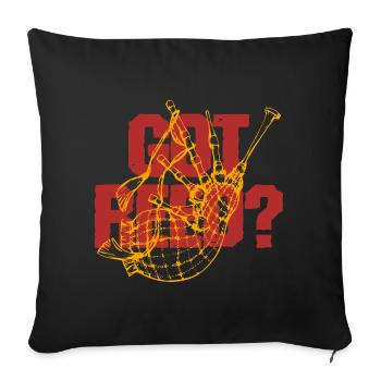 Bagpipes Bagpiper Bagpipe Got Reed? - Sofa pillowcase 17,3'' x 17,3'' (45 x 45 cm) - black - Front