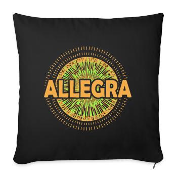 AllegrA Sunburst Logo - Sofa pillowcase 17,3'' x 17,3'' (45 x 45 cm) - black - Front
