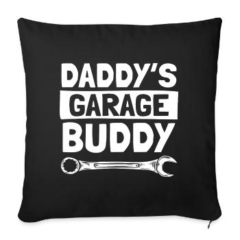 Le pote de garage de papa Amoureux de voitures mécanicien automobile - Housse de coussin décorative 45 x 45 cm - noir - Devant