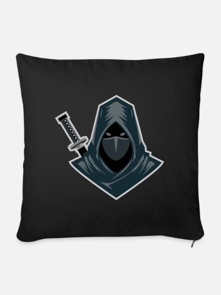 Shinobi-Schattenkrieger-Schleichdesign - Sofakissenbezug 45 x 45 cm - Schwarz