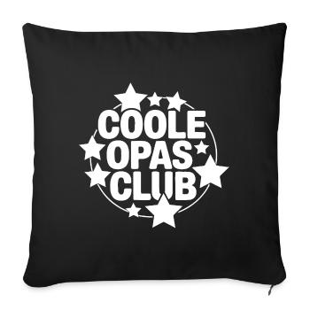 Emblème du Club du Grand-père Cool - Housse de coussin décorative 45 x 45 cm - noir - Devant