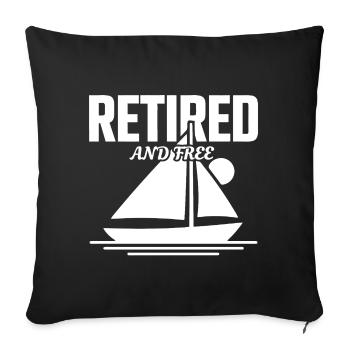 Libre à la retraite - Housse de coussin décorative 45 x 45 cm - noir - Devant