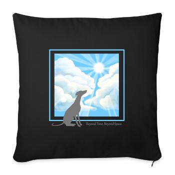 Plus qu’un animal de compagnie - Lévrier - Housse de coussin décorative 45 x 45 cm - noir - Devant