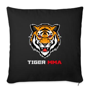 Combattant agressif de MMA Tiger - Housse de coussin décorative 45 x 45 cm - noir - Devant
