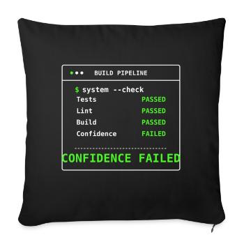 Cadeau IT DevOps du pipeline de construction System Check - Housse de coussin décorative 45 x 45 cm - noir - Devant