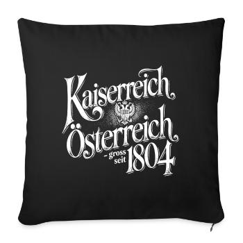 Kaiserreich Österreich, weiss - Sofakissenbezug 45 x 45 cm - Schwarz - Vorne