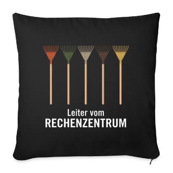 Leiter vom Rechenzentrum Gartenoutfit Gartenarbeit - Sofakissenbezug 45 x 45 cm - Schwarz - Vorne