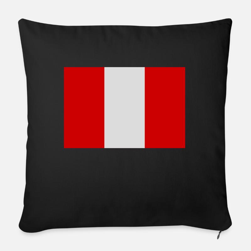 Pérou - Housse de coussin décorative 45 x 45 cm - noir