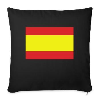 Spain - Flag - Sofa pillowcase 17,3'' x 17,3'' (45 x 45 cm) - black - Front