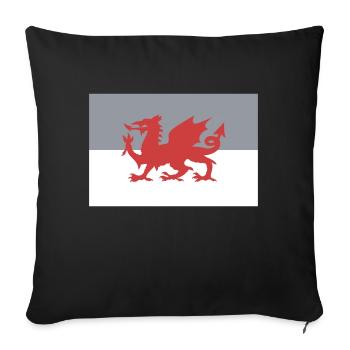Wales - Flag - Sofa pillowcase 17,3'' x 17,3'' (45 x 45 cm) - black - Front