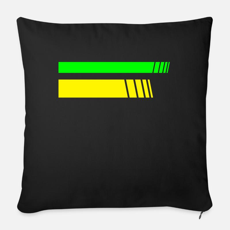 Rayures - Housse de coussin décorative 45 x 45 cm - noir