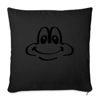 frog - Sofa pillowcase 17,3'' x 17,3'' (45 x 45 cm) - black - Front