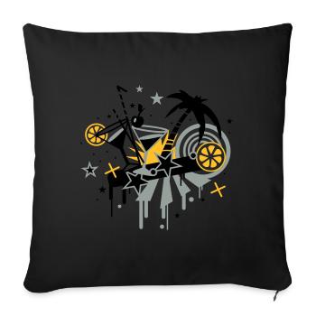 cocktail_bar - Housse de coussin décorative 45 x 45 cm - noir - Devant