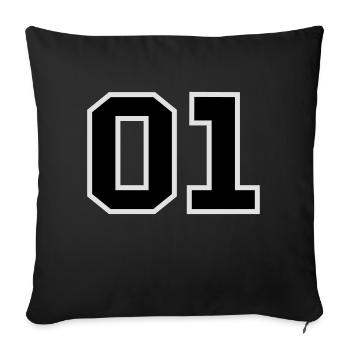 01 sheriff - Housse de coussin décorative 45 x 45 cm - noir - Devant