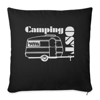 Qek Junior DDR Wohnwagen - Sofakissenbezug 45 x 45 cm - Schwarz - Vorne