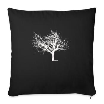 tree - Sofa pillowcase 17,3'' x 17,3'' (45 x 45 cm) - black - Front