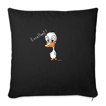 canard - Housse de coussin décorative 45 x 45 cm - noir - Devant