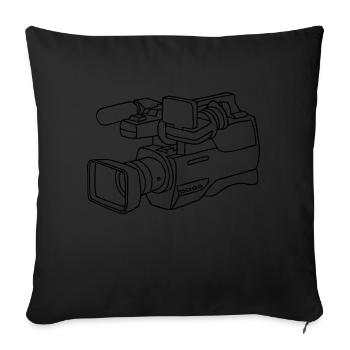 Video Kamera - Sofa pillowcase 17,3'' x 17,3'' (45 x 45 cm) - black - Front
