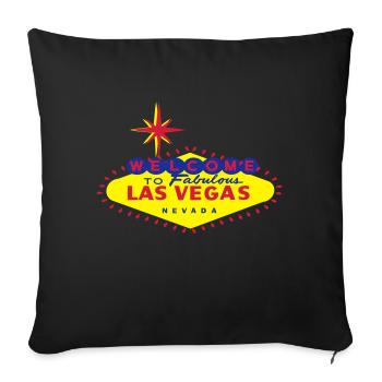 LAS VEGAS - Sofa pillowcase 17,3'' x 17,3'' (45 x 45 cm) - black - Front