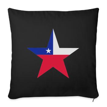 Chilean star - Sofa pillowcase 17,3'' x 17,3'' (45 x 45 cm) - black - Front