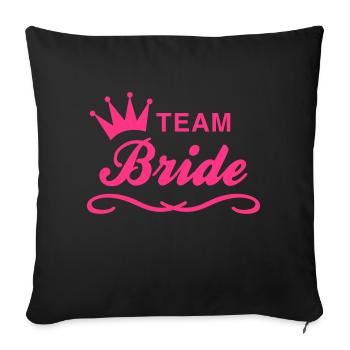 Team Bride - Sofakissenbezug 45 x 45 cm - Schwarz - Vorne