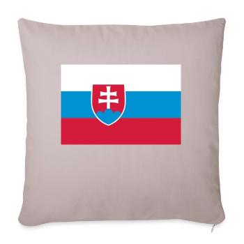 slovakia flag - Sofakissenbezug 45 x 45 cm - helles Taupe - Vorne