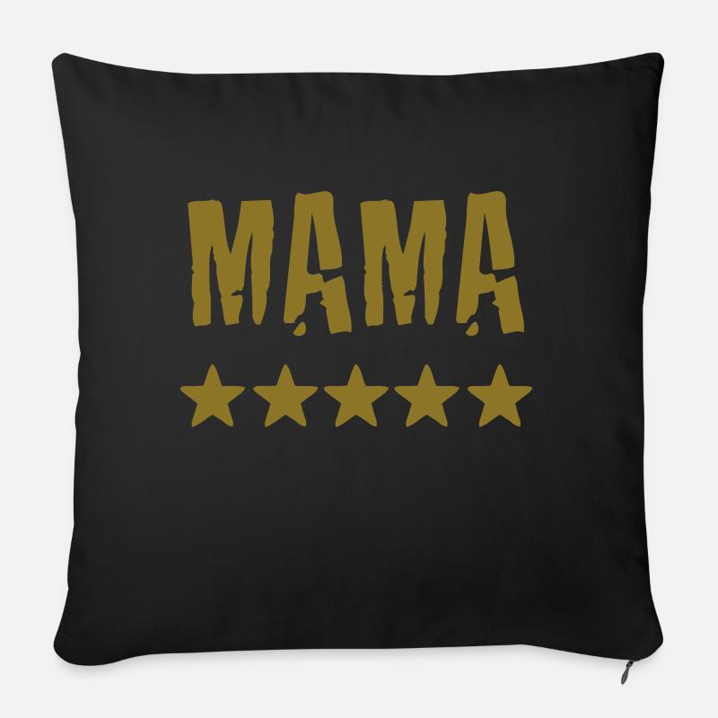mama - Sofa pillowcase 17,3'' x 17,3'' (45 x 45 cm) - black