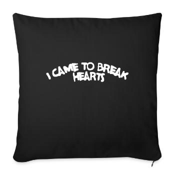 Black Cap with '' i came to break hearts'' print - Sofakissenbezug 45 x 45 cm - Schwarz - Vorne