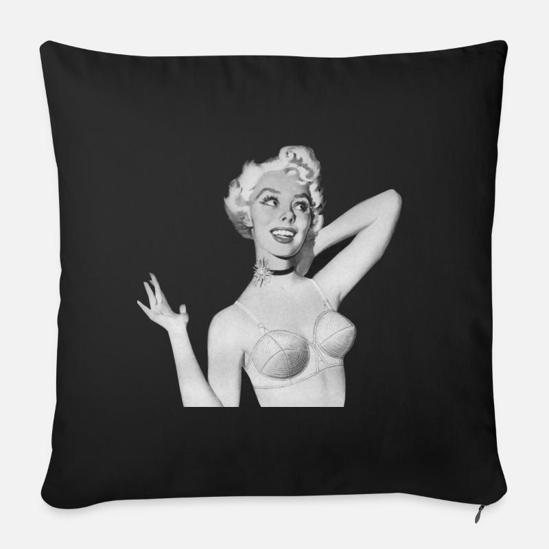Frau - Sofakissenbezug 45 x 45 cm - Schwarz