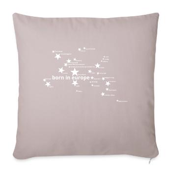 born in europe - Housse de coussin décorative 45 x 45 cm - taupe clair - Devant