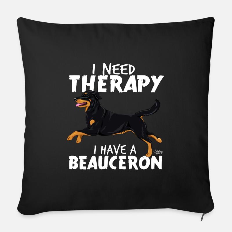 beaucerontherapy5 - Housse de coussin décorative 45 x 45 cm - noir