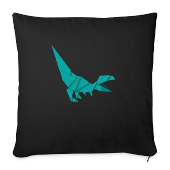 dinosaur - Sofa pillowcase 17,3'' x 17,3'' (45 x 45 cm) - black - Front