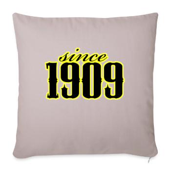 depuis 1909 (noir) - Housse de coussin décorative 45 x 45 cm - taupe clair - Devant