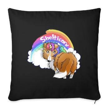Shelticorn Fauve - Housse de coussin décorative 45 x 45 cm - noir - Devant
