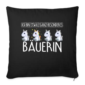 BÄUERIN - Toll - Sofakissenbezug 45 x 45 cm - Schwarz - Vorne