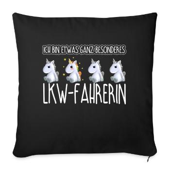 LKW-FAHRERIN - Toll - Sofakissenbezug 45 x 45 cm - Schwarz - Vorne