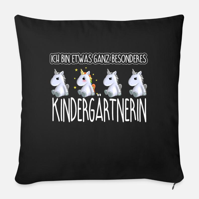 KINDERGÄRTNERIN - Toll - Sofakissenbezug 45 x 45 cm - Schwarz