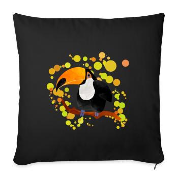 Toucan - Sofa pillowcase 17,3'' x 17,3'' (45 x 45 cm) - black - Front
