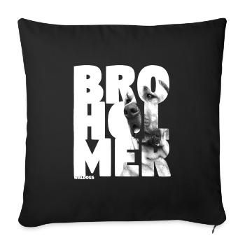 NASSU Broholmer - Sofakissenbezug 45 x 45 cm - Schwarz - Vorne