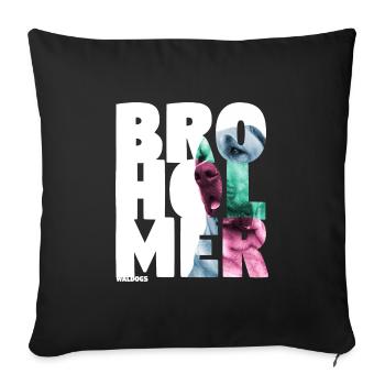 NASSU Broholmer Color - Sofa pillowcase 17,3'' x 17,3'' (45 x 45 cm) - black - Front